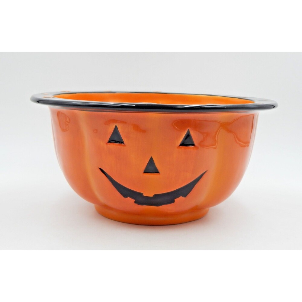 Halloween Jack O Lantern Trick or Treat Large Party Bowl 10 Inch